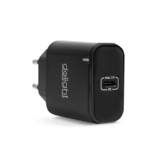 delight Adapter - TypeC - gyorstöltő, PD20W - fekete mobiltelefon kellék