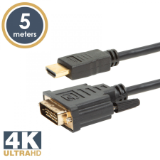 delight DVI-D / HDMI kábel • 5 m kábel és adapter