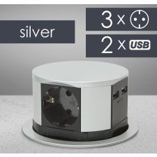delight Elosztó - rejtett, 3-as + USB (20433) hosszabbító, elosztó
