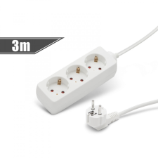 delight Hálózati Elosztó 3DIN 3m White hosszabbító, elosztó