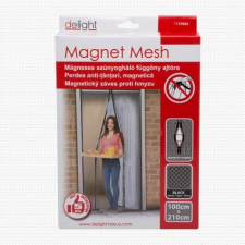 delight Mágneses Szúnyogháló függöny ajtóra 100 x 210 cm fekete színű 11398BK szúnyogháló