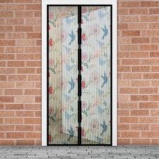 delight Mágneses szúnyogháló függöny ajtóra (100 x 210 cm, madár mintás) szúnyogháló
