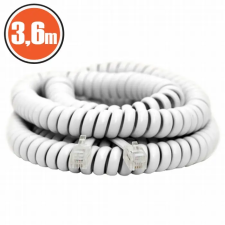 delight Spirál telefonvezeték 4P/4C 3,6m White kábel és adapter