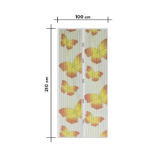 delight Szúnyogháló függöny ajtóra 100 x 210 cm sárga pillangó mintás 11398L szúnyogháló