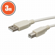 delight USB-A <> USB-B 2.0 cable 3m Grey kábel és adapter