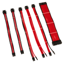 Dell Kábel modding kolink core adept hosszabbító szett piros coreadept-ek-red kábel és adapter