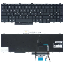 Dell Latitude 5500, 5501, 5510 gyári billentyűzet (US kiosztás, háttérvilágítással) laptop alkatrész