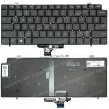 Dell Latitude 7410 2-in-1 gyári billentyűzet (US kiosztás, háttérvilágítással) laptop alkatrész