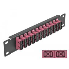 DELOCK 10 üvegszálas patch panel 12 portos SC Duplex ibolya 1U fekete egyéb hálózati eszköz