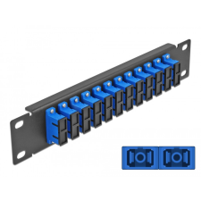 DELOCK 10 üvegszálas patch panel 12 portos SC Duplex kék 1U fekete egyéb hálózati eszköz