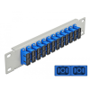DELOCK 10 üvegszálas patch panel 12 portos SC Duplex kék 1U szürke