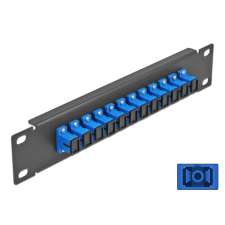 DELOCK 10 üvegszálas patch panel 12 portos SC Simplex kék 1U fekete egyéb hálózati eszköz