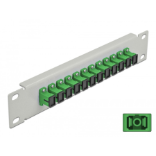 DELOCK 10 üvegszálas patch panel 12 portos SC Simplex zöld 1U szürke egyéb hálózati eszköz