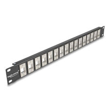 Delock 19 16 portos fekete Keystone Patch Panel 1U egyéb hálózati eszköz