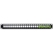 DELOCK 19" Keystone Patch Panel 24 Port with strain relief szerver