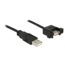 DELOCK 1m 2xUSB2.0-A USB kábel USB 2.0 USB A Fekete kábel és adapter