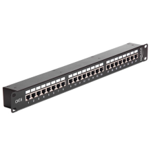 DELOCK 24-port Patch Panel 1U Black egyéb hálózati eszköz