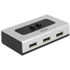 DELOCK 2 portos manuális, Displayport 1.1-kapcsoló kábel és adapter