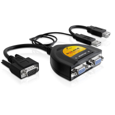 DELOCK 2 portos VGA adat elosztó kábel és adapter