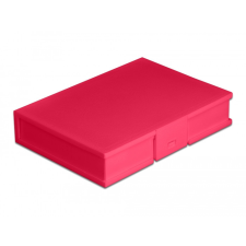 DELOCK 3.5 HDD piros védő doboz asztali számítógép kellék