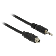 DELOCK 3.5 mm sztereó jack kábel anya csavarmenetes > 3.5 mm sztereó jack apa 10 m (85116) (DL85116) kábel és adapter