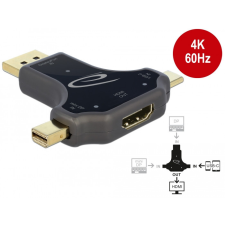 DELOCK 3 az 1-ben Monitor Csatlakozó USB-C / DisplayPort / mini DisplayPort bemenetbol HDMI kimenet kábel és adapter