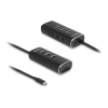 DELOCK 3 portos USB 10 Gbps hub, SD és Micro-SD kártyaolvasóval USB Type-C , 60 cm hosszú kábellel és portokhoz tartozó kapcsolóval (64234) (64234)
