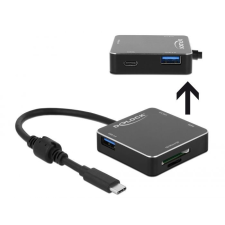 DELOCK 3Port USB 3.1 Gen 1 Hub with USB Type-C Connection and SD + Micro SD Slot hub és switch
