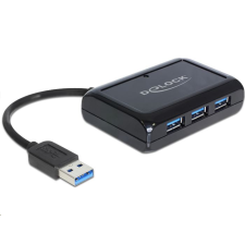 DELOCK 62440 USB 3.0 -> Gigabit LAN + USB 3.0 Hub adapter (62440) hub és switch