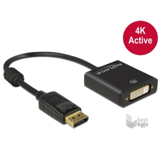 DELOCK 62599 Displayport 1.2 dugó &gt; DVI hüvely 4K aktív fekete adapter audió/videó kellék, kábel és adapter
