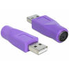 DELOCK 65461 PS/2 -> USB A  adapter lila (65461)