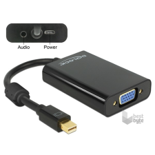DELOCK 65598 fekete adapter mini displayport apa > VGA / Audió / tápfeszültség anya audió/videó kellék, kábel és adapter