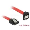 DELOCK 6 Gb/s sebességet biztosító SATA-kábel egyenes csatlakozódugóval > lefelé néző SATA-csatlakozó (DL83979)