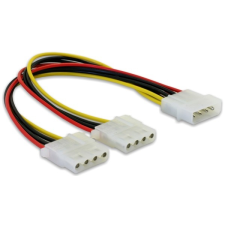 DELOCK 82100 Molex Y-Cable tápkábel -> 2x 4pin Molex kábel és adapter