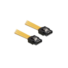 DELOCK 82477 SATA sárga egyenes/egyenes csatl. (fémlappal) 50 cm összekötő kábel kábel és adapter