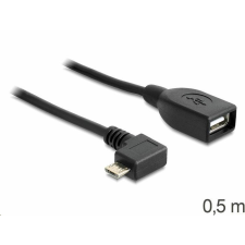 DELOCK 83271 USB micro-B apa &gt; USB 2.0-A anya OTG forgatott kábel 0.5 m kábel és adapter