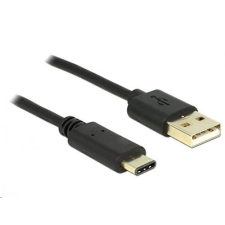 DELOCK 83326 USB 2.0 Type-A &gt; USB Type-C 2.0 kábel, 0.5 m, fekete kábel és adapter