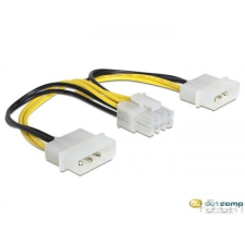 DELOCK 83410 tápkábel 8 pines EPS > 2 x 4 pines molex 15 cm kábel és adapter