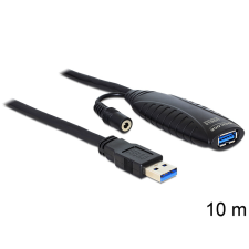 DELOCK - 83415 - USB 3.0 aktív hosszabbító kábel, 10 m kábel és adapter