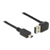 DELOCK 83543 Easy-USB-A 90° apa - MicroUSB-B apa 2.0 Adat és töltő kábel 1m - Fekete (83543)