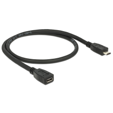DELOCK 83567 Micro USB (apa - anya) kábel 0.5m - Fekete (83567) kábel és adapter