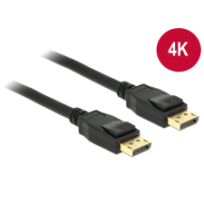 DELOCK 83806 Displayport M - Displayport M Monitorkábel 2m Fekete kábel és adapter
