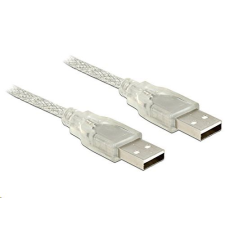 DELOCK 83889 USB 2.0 A > USB 2.0 A összekötő kábel, 2 m, áttetsző (83889) - Adatkábel kábel és adapter