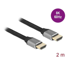 DELOCK 83996 2m Ultra nagy sebességű HDMI 48Gbps 8K 60Hz szürke kábel kábel és adapter