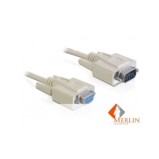 DELOCK 84016 RS-232 serial Sub-D9 male / female hosszabbító kábel 5 m kábel és adapter