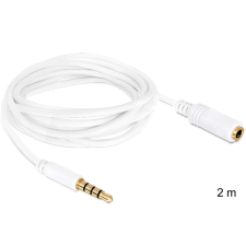 DELOCK 84482 sztereó Jack 3.5 mm apa / anya iPhone 4 pin 2 m audio kábel kábel és adapter