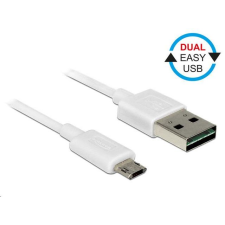 DELOCK 84806 EASY USB 2.0 Type-A (male) - Micro Type-B (male) kábel 0.5m fehér (84806) kábel és adapter