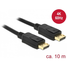 DELOCK 84862 10m DisplayPort apa-apa 4K 60Hz fekete kábel kábel és adapter