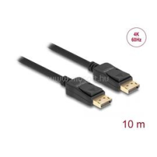 DELOCK 84862 10m DisplayPort apa-apa 4K 60Hz fekete kábel (DL84862) kábel és adapter