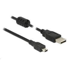 DELOCK 84913 USB 2.0 A > USB 2.0 mini-B kábel, 1,5 m, fekete (84913) kábel és adapter